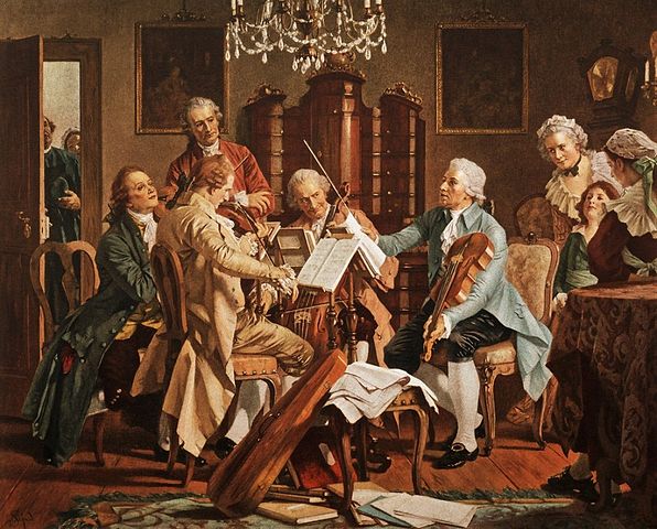 El cuarteto de cuerda de Haydn (Anónimo, hacia 1790)